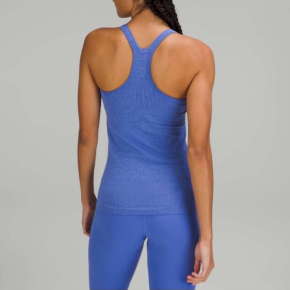 🌼Lululemon Ebb to Street Shelf Bra Tank Top *Light Support Wild Indigo Size 8 - Picture 2 of 12